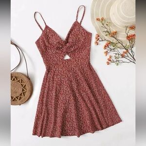 Floral Red Summer Dress